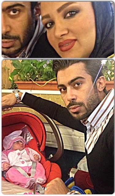 عکس جدید فرزند تازه روناک یونسی و همسرش